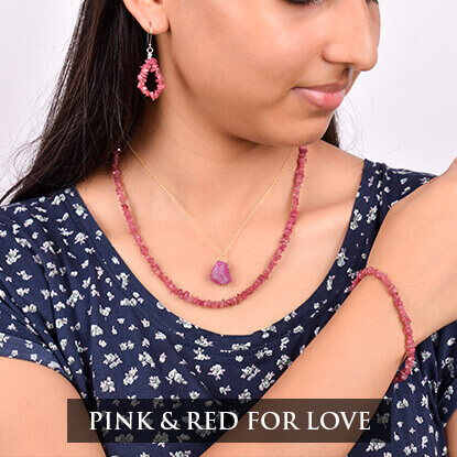 Pink and Red Jewelry Collection at Infinitygemsart